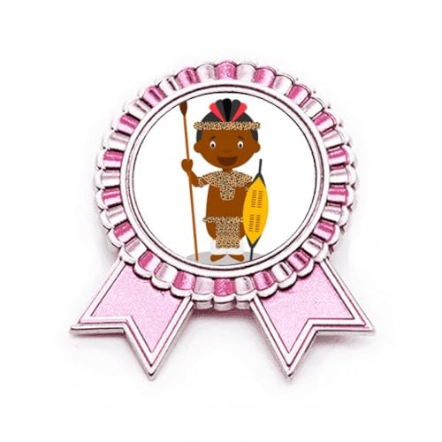 Broche rose Tribe South afcartoon en métal rigide finition M