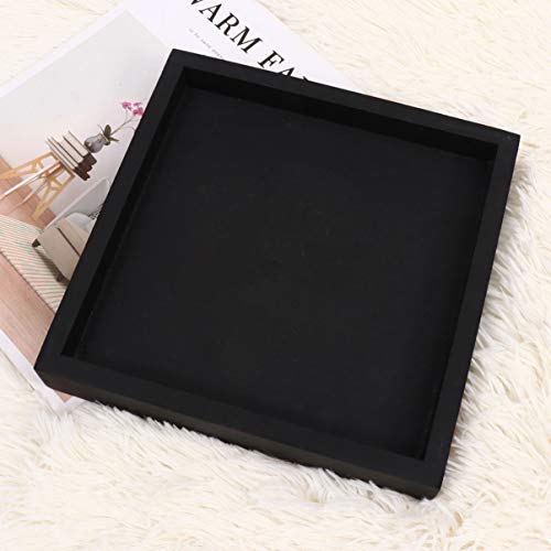 Cabilock Plant Saucer Plastic Plant Tray Flower Pot Saucer Square Saucer For Indoors Outdoor Plant Container Accessories (Black, Interior 8.9X8.9Inch) #TOP3