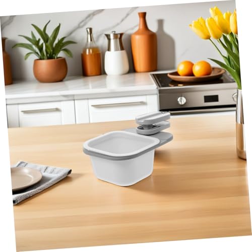 Corbeille à papier de bureau rotative TOYANDONA en plastique blanc gris x2