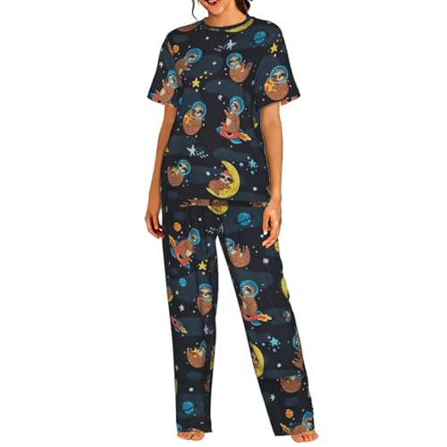 Pyjama paresseux femme ensemble mignon et doux à manches courtes à offrir pour faire plaisir