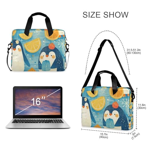 Maletín portátil para laptop 15.6" con correa naranja miniatura 5
