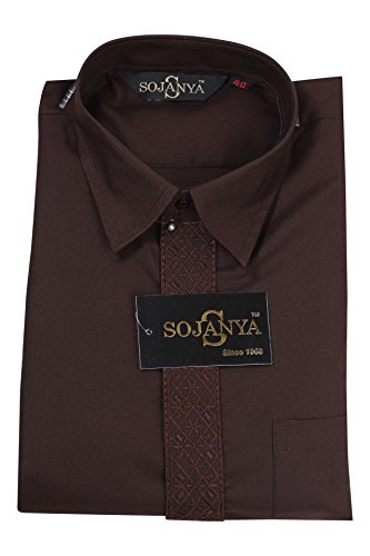 Image of SOJANYA (Since 1958 Men's Soft & Comfortable Cotton Blend Solid Pathani Set-Perfect for Eid & Holi Celebrations