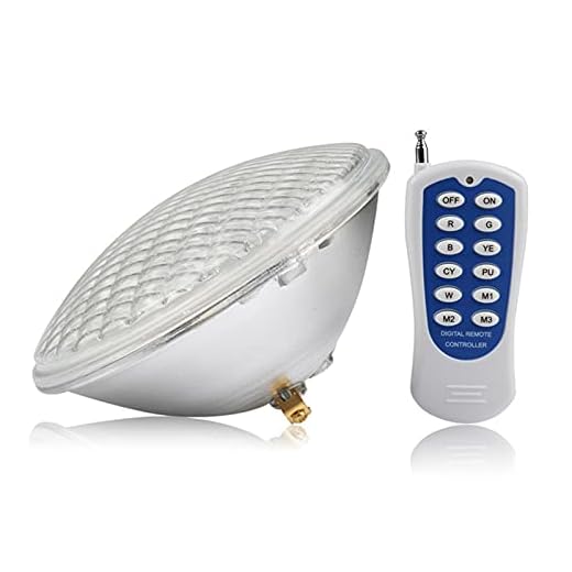 AMDHJ RGB 12v 12-45W SMD2835 Chip Luces de Piscina luz subacuática, Bombillas LED sumergibles IP68 PAR56, 4 Estilos (Color : RGB+Remote Control, Size : 35W)