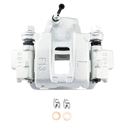 Image of TRQ Rear Brake Pad and Rotor Set Ceramic Rotors Calipers
