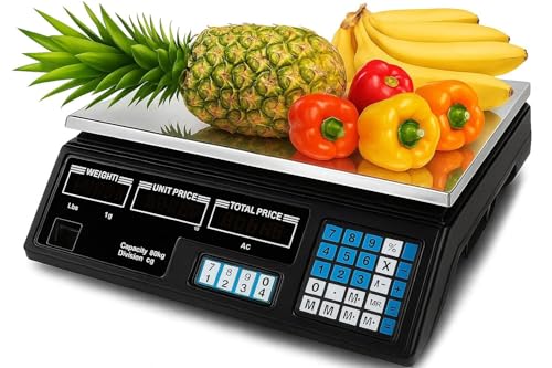 ¡OFERTA ESPECIAL! BÁSCULA DIGITAL COMERCIAL UBOON – Precisión Electrónica de 40 kg, Múltiples Modos de Pesaje, Cálculo Automático de Precio, Pantalla Doble y Diseño Profesional para Tu Negocio.