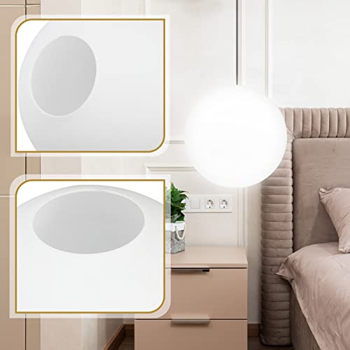 Vaguelly 551638IN36D0D9NWYB9A 5Inch Glass Globes Shade For Light Fixtures - White Frosted Glass Globe Lamp Shades thumb #2