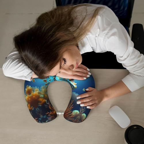 Almohada de viaje espuma viscoelástica tamaño U miniatura 6