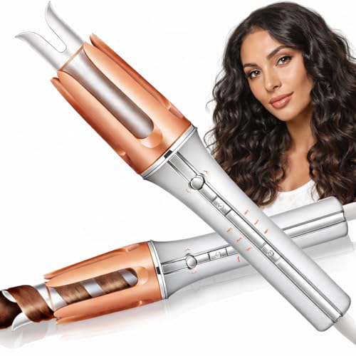 Purfex 2-in-1 Automatic Hair Curler One-Touch Instant Curling Iron for Easy Long-Lasting Curls Hair Styling Tool with Ceramic Barrel Fast Heat for Women and Teens