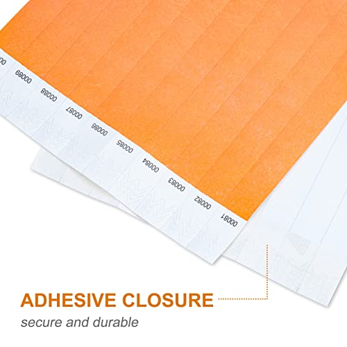 Dgbdpack 100 Pieces 3/4" Tyvek Wristbands, 1-100 Consecutive Numbers Waterproof And Tearproof Wrist Straps For Events Parties (Assorted) #TOP4