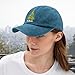 Tropical Hawaiian Pine Palm Tree Christmas Hats for Men Fashion Washed Cyan Blue