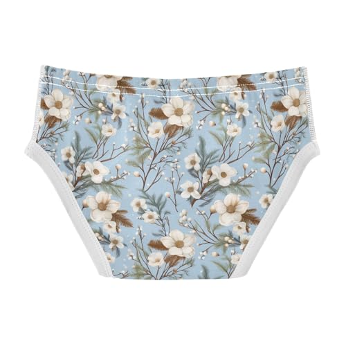 ODAWA Cotton Flowers Blue Kids Underwear Boys, Toddler Boy Underwear 2T2