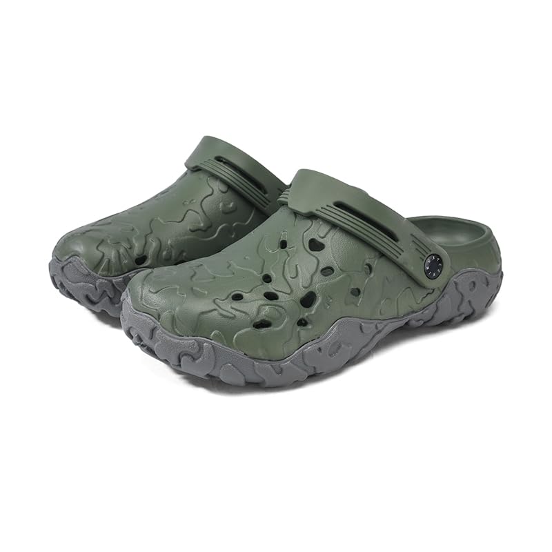 Image of Men's Clogs Garden Shoes Adult Mules Outdoor Sports Sandals Summer Water Beach Shoes Casual Slippers Lightweight Breathable