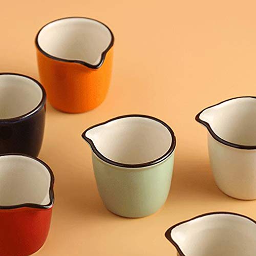 HEMOTON 2 peças mini creme de cerâmica para café e leite, jarro de 40 ml, jarro de servir, jarra de