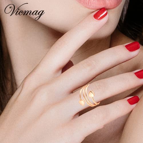 Vicmag Copper Magnetic Ring For Women, Lymphatic Drainage Ring Ladies Fingers 99.9% Solid Pure Copper Jewelry For Valentine's Day Gift #TOP4