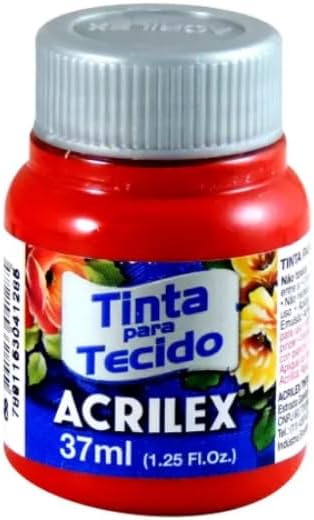 Acrilex 37 ml Matte Fabric Paint, Fire Red