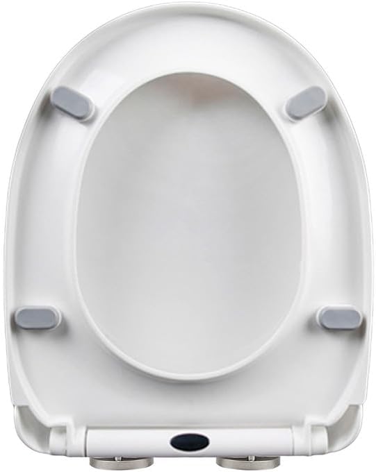White D Shaped Soft Close Toilet Seat with Quick Release, PP Material, Easy Clean, Size 340 * 420mm