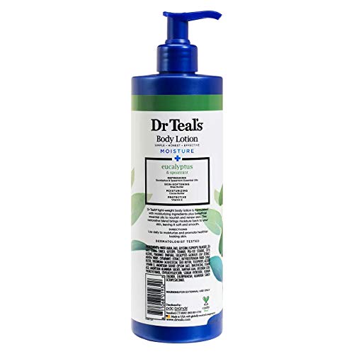 Dr Teal's Body Lotion Moisture Rejuvenating/Refreshing Eucalyptus & Spearmint, 16 Fl Oz #TOP1