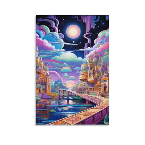 YUXINYUE Barattolo da sogno su tela, per camera da letto, decorazione da parete, 20 x 30 cm