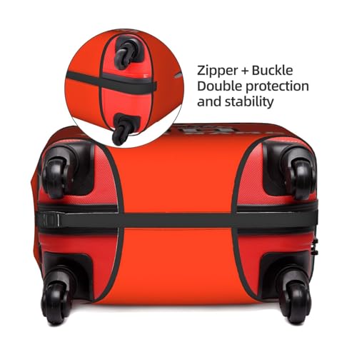 Image of Custom Football Luggage Cover Personalized Cleveland Suitcase Cover with Name Number Customized Washable Elastic Sports Travel Suitcase Protector for Business Vacation Gifts
