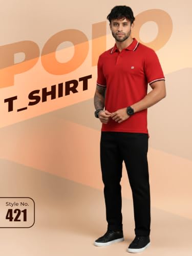 Image of Lux Nitro Men's Dry Fit Polo T-Shirt | Microfiber Sports Collar T-Shirt | Moisture Wicking, Breathable & Quick Dry | Stylish Casual & Gym Wear