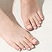 GLAMERMAID Press on Toenails, Airy Nude Gel Glue on Toe Nails, Glossy Toe Nails Reusable UV Finish Fake Nails Acrylic False Nails Manicure Kits for Women