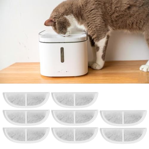 Set de 8 filtros de repuesto para fuentes de agua para gatos miniatura 2