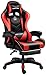 TJYXF Sedia da Gioco a gravità Zero, Sedia da Ufficio in Pelle con reclinabile bracciolo Regolabile, Sedile Sportivo for Giochi (Color : Black Red)