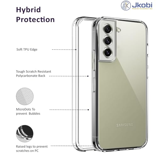 Image of Jkobi Back Case Cover for Samsung Galaxy S21 FE 5G (Silicone Clear Shockproof Case with Camera Protection | Soft and Flexible)