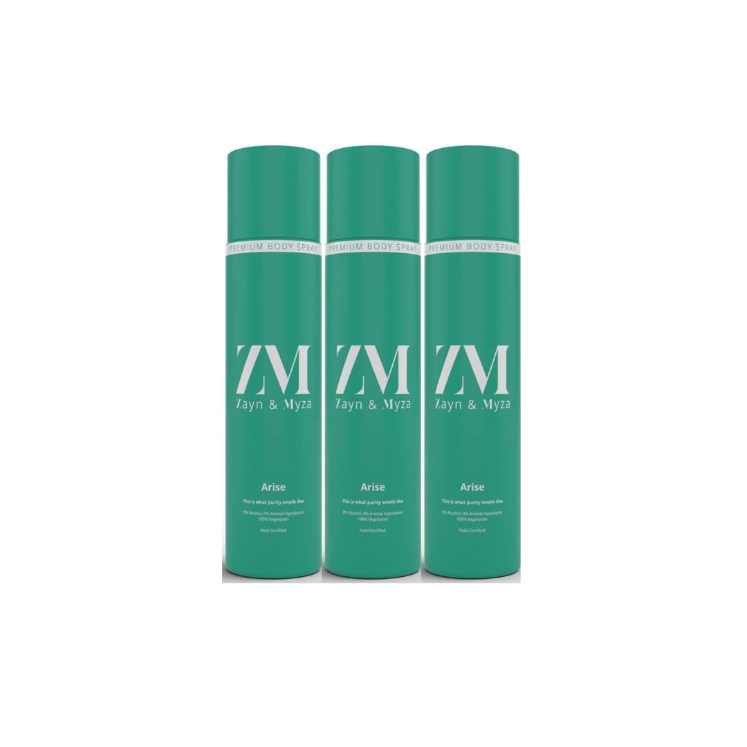 ZM Zayn & Myza Arise No Alcohol Deodorant, Long Lasting Body Spray For Men & Women, (450 ml, Pack of 3)