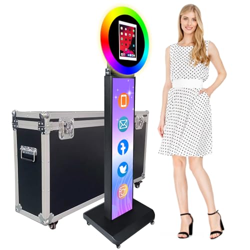 RXFSP Portable Photo Booth for 10.2" 10.9" 11" 12.9" iPad Selfie Machine Portable Photo Booth Shell Adjustable Stand Photobooth Machine with Case for Wedding Halloween Christmas RXFSP Portable Photo Booth for 10.2" 10.9" 11" 12.9" iPad Selfie Machine Portable Photo Booth Shell Adjustable Stand Photobooth Machine with Case for Wedding Halloween Christmas