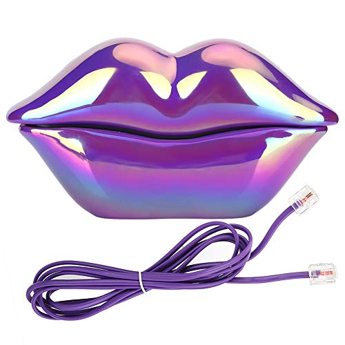 Téléphone à lèvres violettes pour décorer un bureau à domicile mignon
