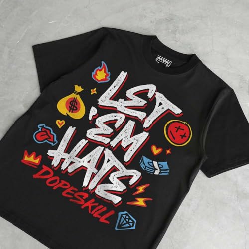 Image of DopeSkill Graphic Tee Streetwear Hip Hop Hypebeast Unisex T-Shirt Sneaker Colour Matching Shirts Inspired Motivation Quotes