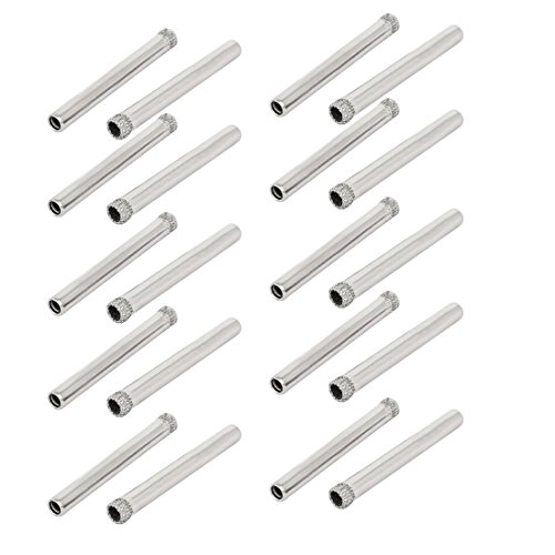 Aexit 6mm Cutting Hole Saws & Accessories Diameter Diamond Coated Round Shank Glass Hole Saw Drill Hole Saw Sets Bits 20pcs