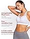 Yvette Sport BH Starker Halt Mesh Ringerrücken Große Brüste Ohne Bügel Gepolstert für Fitness Lauf Yoga,Weiß,L Große Größen