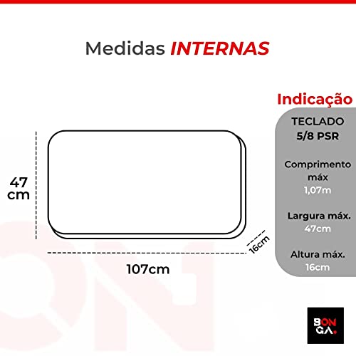 CAPA BAG CASE TECLADO 5/8 PSR ACOLCHOADA IMPERMEÁVEL SEMI LUXO - BONGA