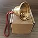 Small Brass Door Bells Hanging, Vintage Bell for Door Knob, Gold Home Garden for Xmas Decoration Christmas Decor Shopkeepers on Handcrafted Rope, Jingle Bells for Crafting DIY, Gift for Her