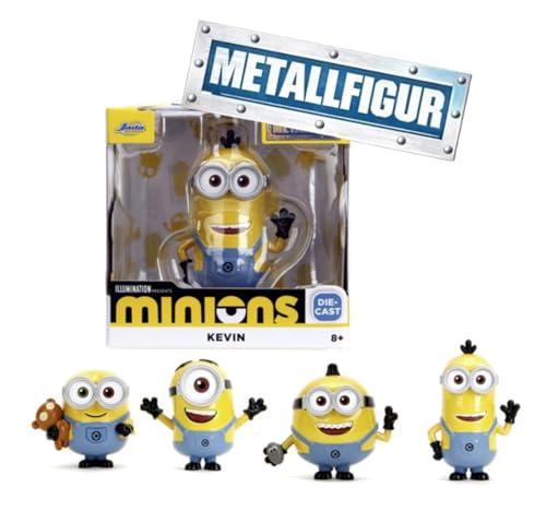 Jada Toys Minion Figur (1 Stück) - 1 von 4 Minions Sammelfiguren (Stuart Kevin Otto Bob) aus Metall für Fans und Kinder ab 8 Jahre Welle 1 Auswahl per Zufallslos je ca. 6 5 cm