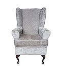 EURODIVANI Orthopaedic High Seat Chair (19" SEAT HEIGHT) For the Elderly or Infirm Firm and comfortable, ideal for the disabled, immobile or people recovering from an operation or accident - (Silver)