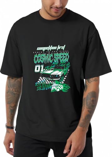 Oversized Graphic Tees Men Vintage Y2K Loose Fit Printed Shirts
