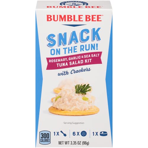 Bumble Bee Snack On The Run! Rosemary, Garlic & Sea Salt Tuna Salad With Crackers Kit, High Protein Snack Food, Canned Tuna, Healthy Snacks For Adults, 3.35 Ounce (Pack Of 12) #TOP19
