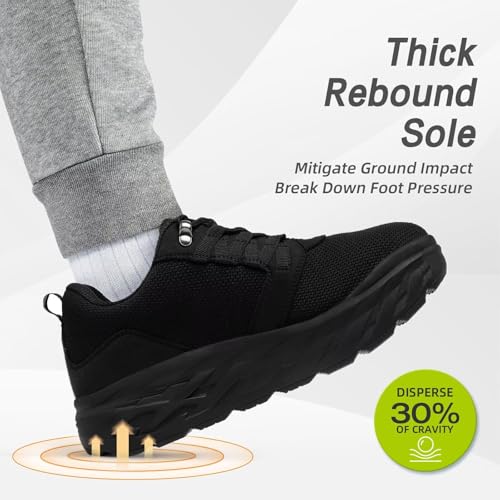 Image of Men's Orthopedic Diabetic Wide Walking Shoes: Comfortable Plantar Fasciitis Fashion Sneakers with Arch Support, Casual Hammer Toes Swollen Tennis Work Sports Shoes for Heel and Foot Pain Relief