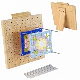 Crochet Blocking Board with Pins,Granny Square Blocking Board for Crocheting,Blocking Mats for Knitting with 15 Stainless Steel Rod pins,Ideal Gift for Mothers & Grandmothers,7.8 X 7.8 Inches.