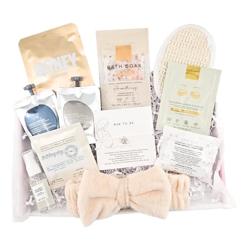 MY SELF-LOVE BOX Luxury Mum To Be Gifts Mum To Be Pamper Kit Gender Reveal Gifts Pregnancy Gifts For Mum Expecting Baby Shower Hamper Gifts For Mum Mummy To Be Gifts New Mum Gifts Beige Cream