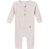 Modern Moments by Gerber Baby Neutral Mini Waffle Romper, Oatmeal Heather, 18 Months