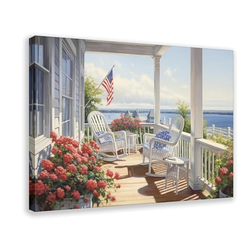 4th of July Independence Day, Summer USA Americana Patriotic Coastal