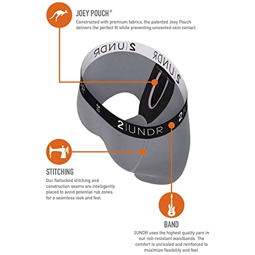 2Undr Mens Swing Shift 9" Boxer Long Leg Underwear (Sunburn, Xx-Large) #TOP3