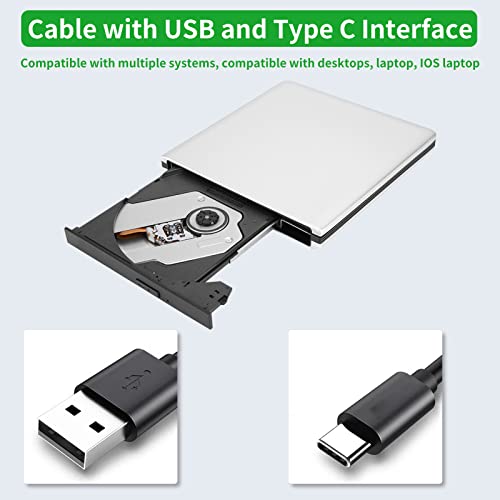 image for Bewinner USB3.0 Blu-Ray Laptop PC Disc Burner with External Optical Dr