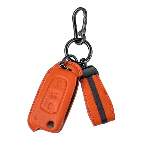 Image of keyzone royal leather key cover for Tata Curvv, Nexon, Harrier, Altroz, Punch, Safari, Tigor, Tiago, Zest, Bolt 3 button flip key