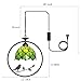 ZYLINX Tiffany Stained Glass Pendant Lamp with Bird Hanging Light Chandelier in Multicolor with Adjustable Hanging Cord for Dining Room Bedroom Restaurant (Green Maple Leaves)