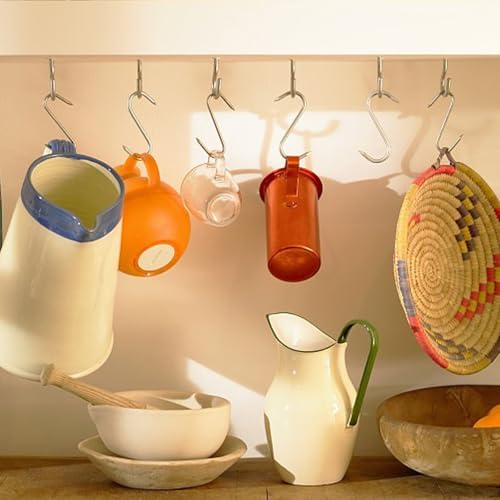 kristwash 115 Stück Schraubhaken Edelstahl Deckenhaken Set Haken zum Schrauben Hakenschraube Metall zum Aufhängen für Kunsthandwerk Holz Basteln Möbel